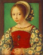 GOSSAERT, Jan (Mabuse) Young Girl with Astronomic Instrument f Sweden oil painting artist